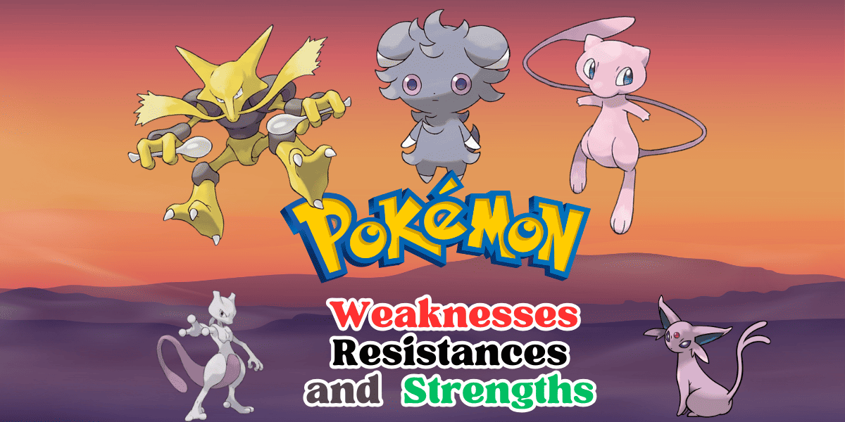 Psychic-Type Pokémon Weaknesses